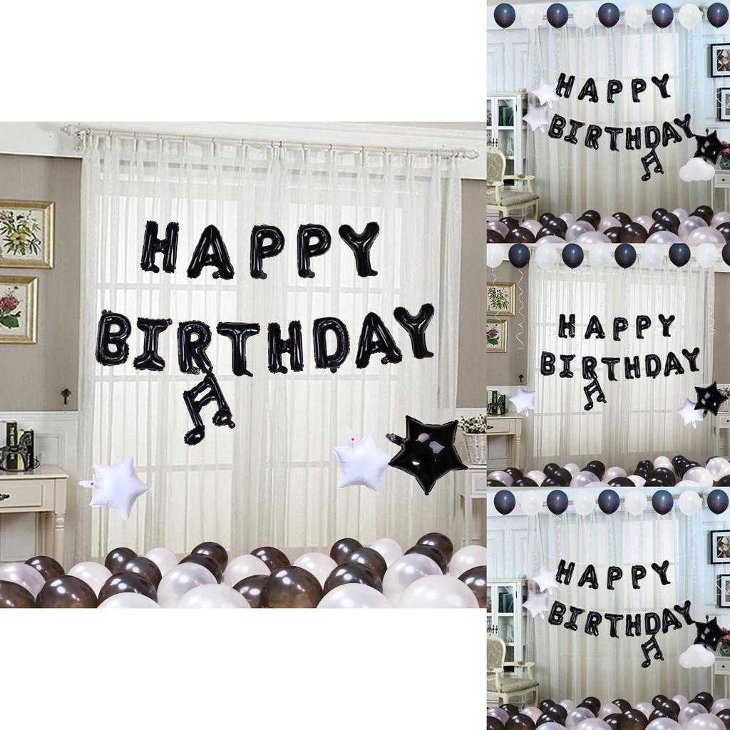 Happy Birthday Aluminum Foil Balloon Set Festive Party Decoration For Celebrations
