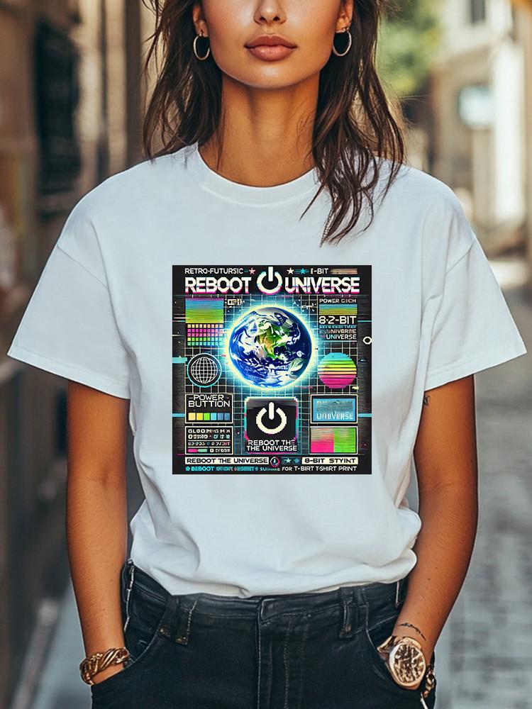 Reboot the Universe T-Shirt Futuristic Sci-Fi Tech Men Women Unisex T-Shirt Unisex T-Shirt S