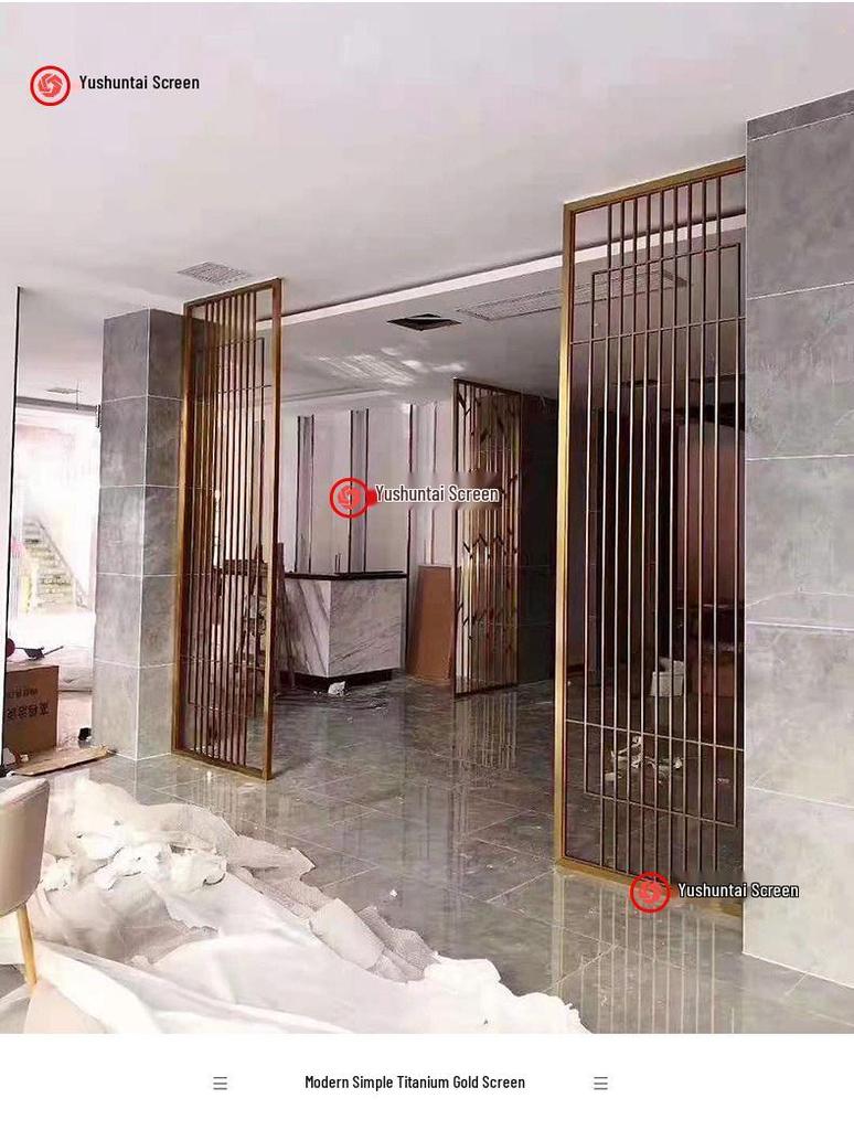 Modern Glass Screen: Laminated Glass with Wire Mesh and Illuminated Stainless Steel for Entrance or Hallway