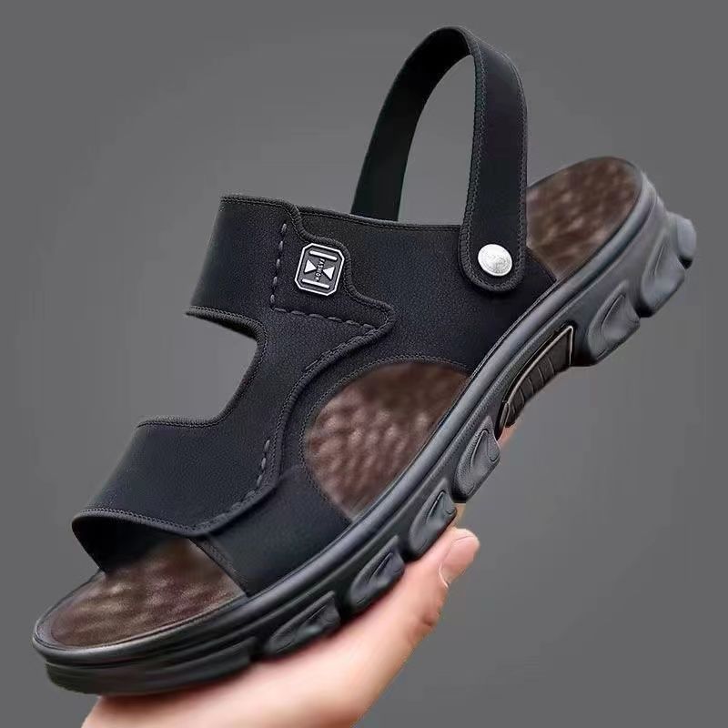 Sandalen Kunstleder Schuhe 2025 rutschfest und wasserdicht Außenbekleidung Doppeltzweck verbesserte Version