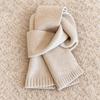 Solid Color Pure Wool Scarf Skin-Friendly Neck Warmer Wrap Wool Knitted Scarf  Autumn Winter