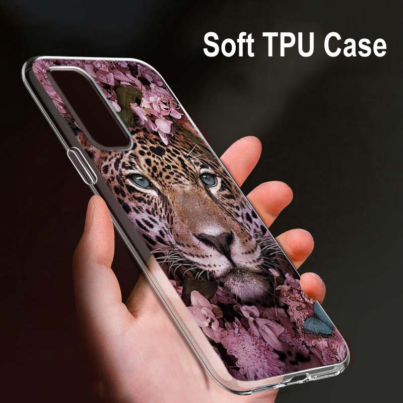 Flor Animal Tigre Para OPPO Reno7 SE 6 5 Z F 4G 5G Find X2 X3 Neo Lite Pro Plus Transparente Suave Funda de Teléfono Coque