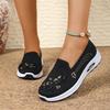 Fashion Soft Solid Color Fashion Female Footwear Lightweight Zapatos De Mujer Women Sneakers Mesh Breathable Floral Comfort Mother Shoes