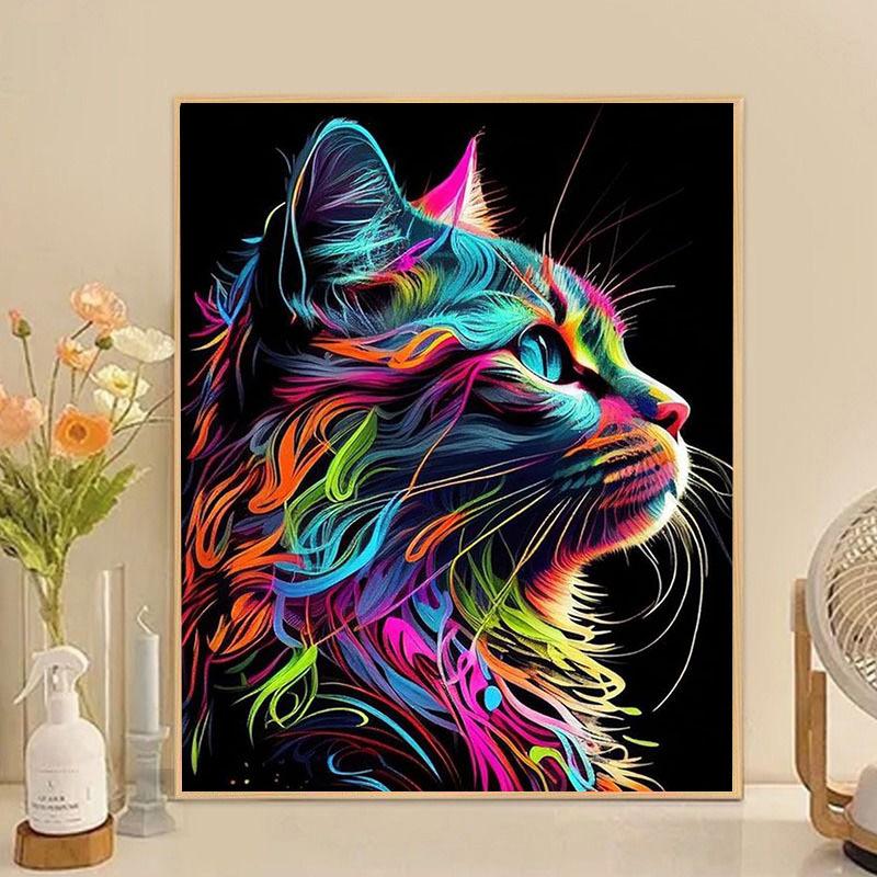 Decorative Painting Diamond Painting Handmade Cat