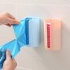 Wall Hanging Nail-Free Plastic Garbage Bag Holder Mounted Trash Bag Storage Box