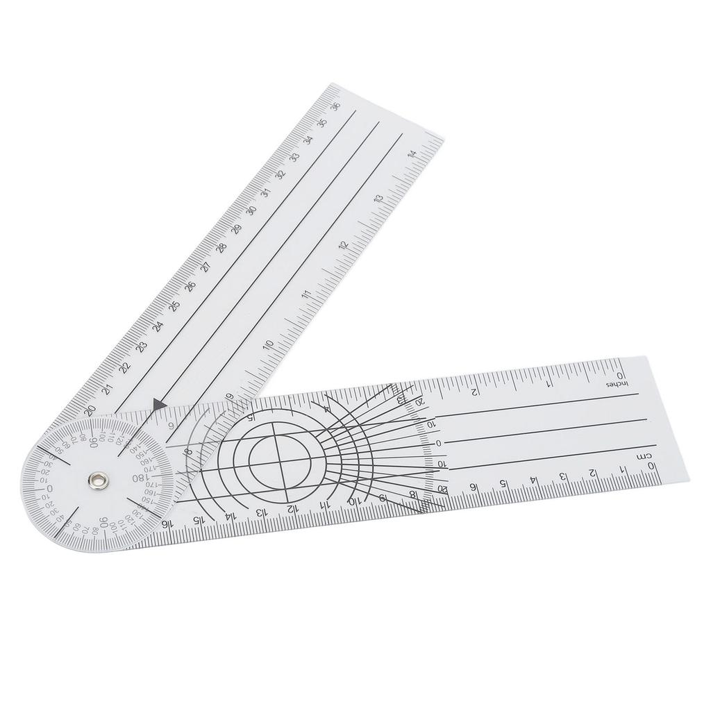 Angle Ruler Transparent Flexible Adjustable Geometry Measuring Tool for Artists Builders Designers Teachers Engineers
