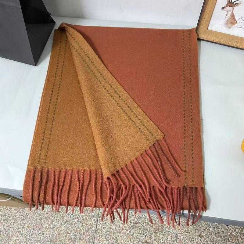 2024 Unisex Retro Wool Double-Sided Snood Scarf – Solid Color and Winter Warm