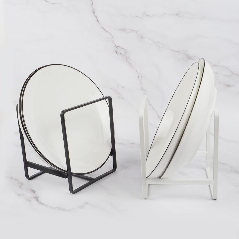 Kitchen Cabinet Plate Storage Countertop Dish Rack Drawer Dinner Plate Partition Drain Rack Layered Storage Rack Accessories
