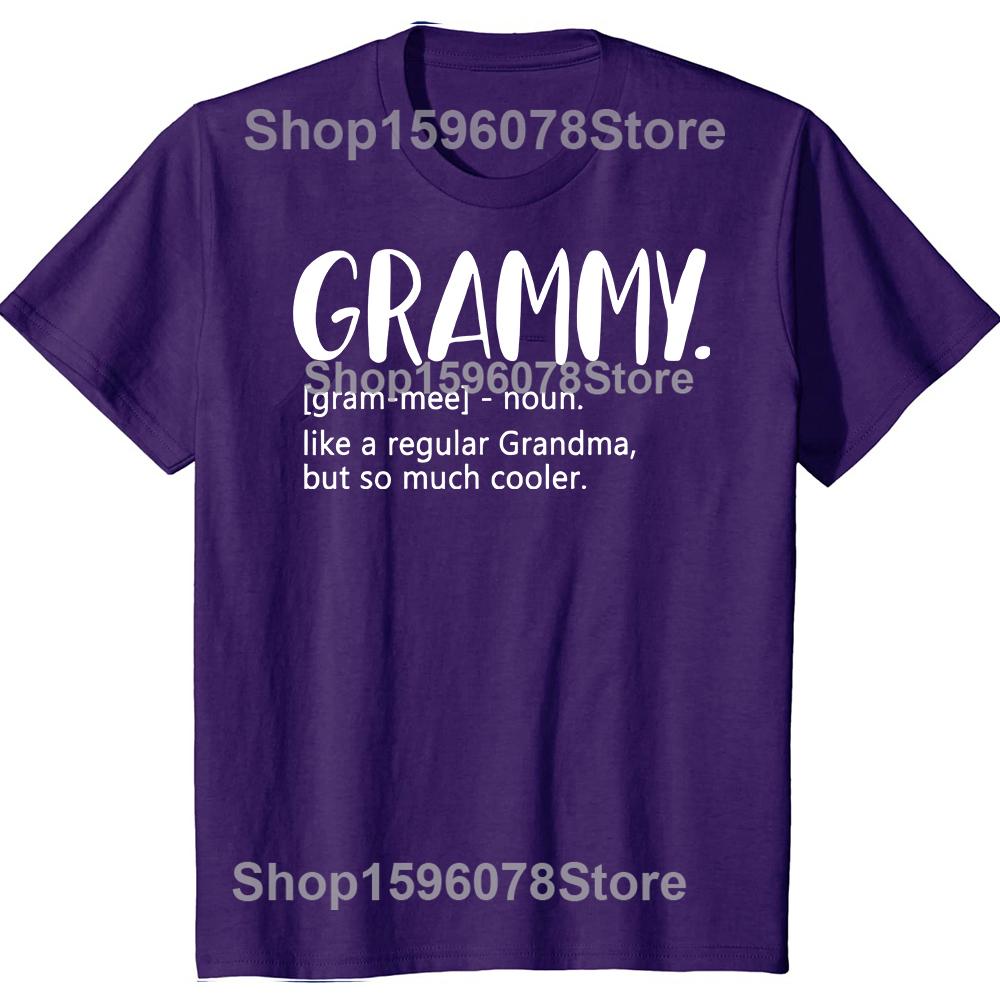 Grammy Jak Zwykła Babcia Ale Dużo Fajniejsza Koszulki Męskie Damskie Moda Codzienna Koszulka 100% Bawełna Luźna Oversize Koszulka