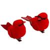 10Pcs Artificial Red Christmas Lucky Birds DIY Xmas Tree Pendant Decoration Gift