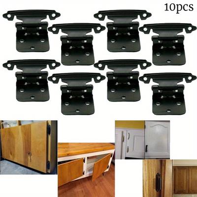 10pcs Hardware Self-closing Cabinet Hinges Long-lasting Cabinet Hinges Semi-concealed Cabinet Hinges Set Rolled Steel Kitche