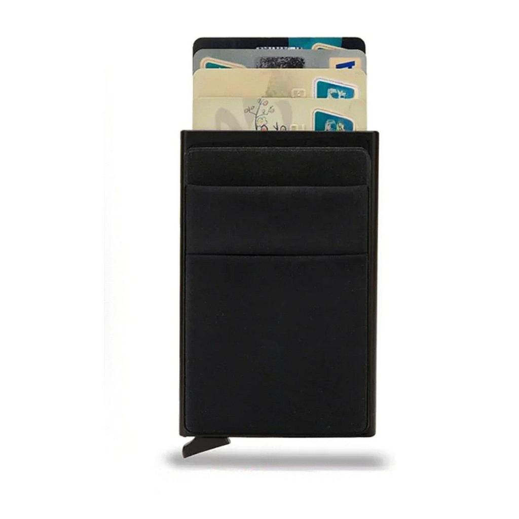 Aluminum RFID Shielding Card Holder - Automatic Pop-up, Anti-Theft, Anti-Demagnetization, Ultra-Thin Metal Clip