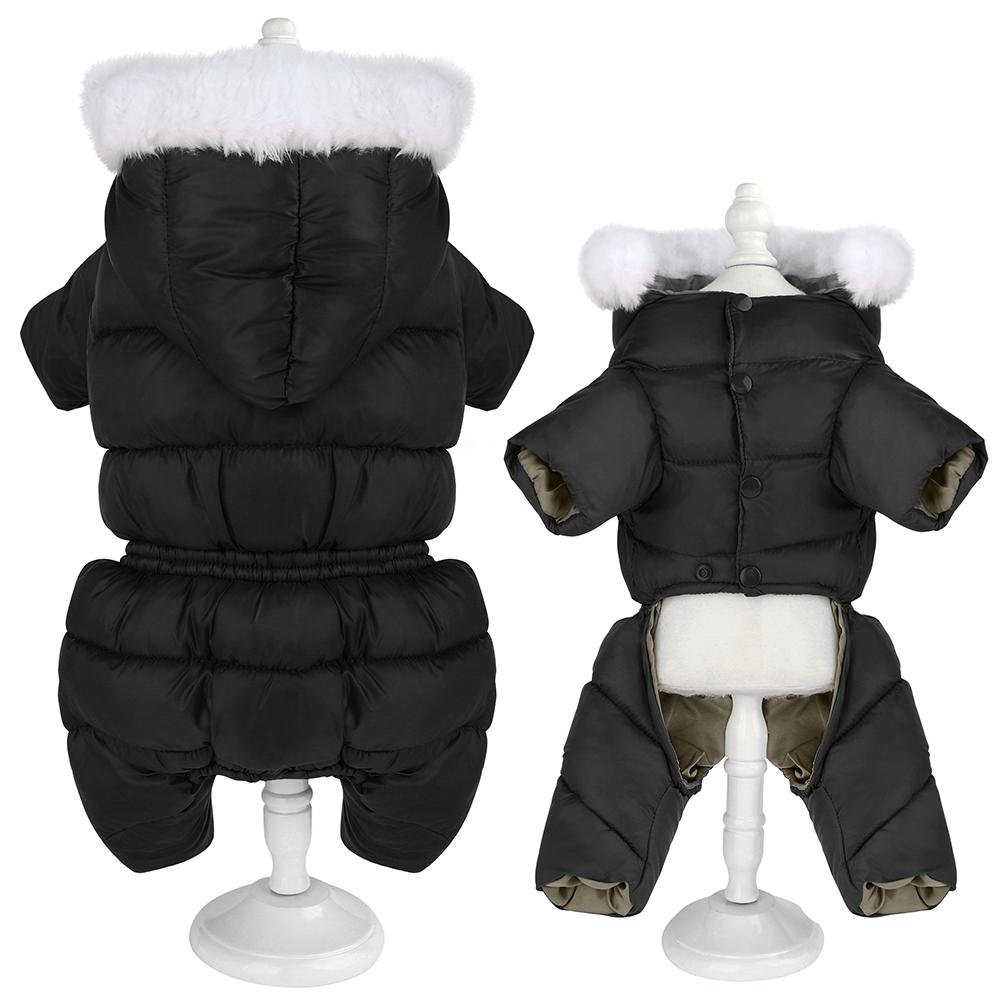 Small Pet Dog Clothes Winter Warm Dog Waterproof Coat Hoodies Thicken Pet Clothing Jumpsuit 4 Legs Jacket For Girl Boy Dogs
