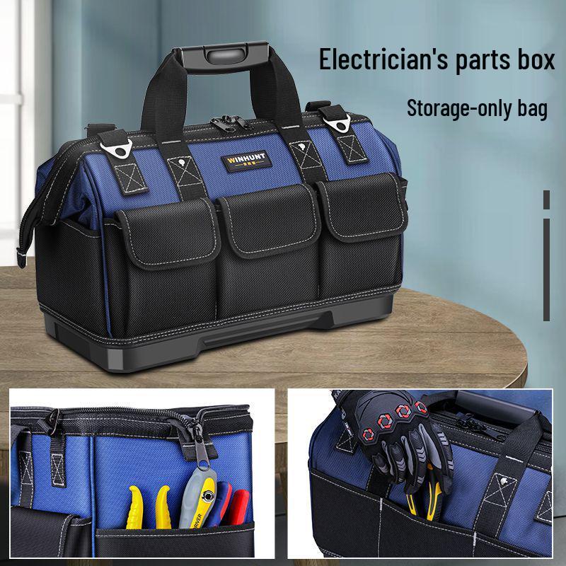 Canvas Electrician Tool Bag - Durable Storage for Tools & Hardware