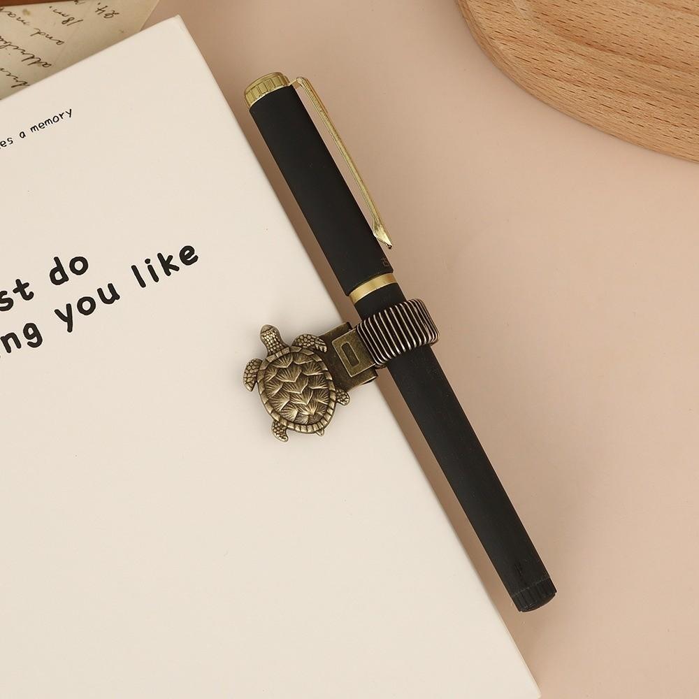 Metal Pen Loop Holder Multi-functional Anti-lost Spring Pen Clip Fixed Stationery Secure Grip Bookmark Stationery Supplies