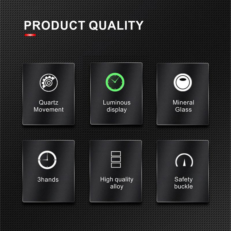 Men's Calendar Watch Men's Fashion Business Watch Stainless Steel Strap Quartz Watch