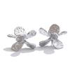 Yhpup Stainless Steel Flower Stud Earrings Gold Silver Color PVD Plated Fashion Ear Jewelry Charm Personality Bijoux for Women