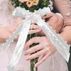 White Car Decorations Bow 10X Car Exterior Bows With Heart Design White Romantic Ribbon For Women Men Automotive Decorations