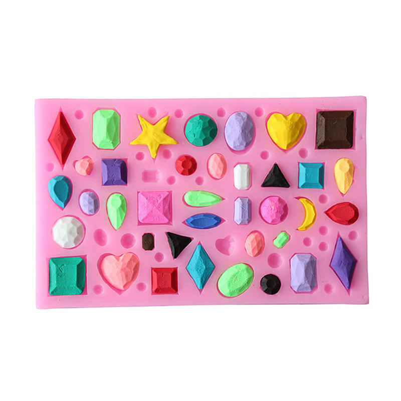 New Diy 3D Cake Decorating Gem Shaped Fondant Sugar Cake Silicone Mold Art Tools