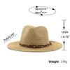 European and American straw woven fashion western cowboy hat summer seaside beach sun protection sunshade big brim straw hat women