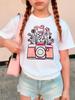 Summer Spring Vintage Camera with Flowers T Shirts Funny Retro Kids Childrens Tshirt Boys Girls Casual Top Tee