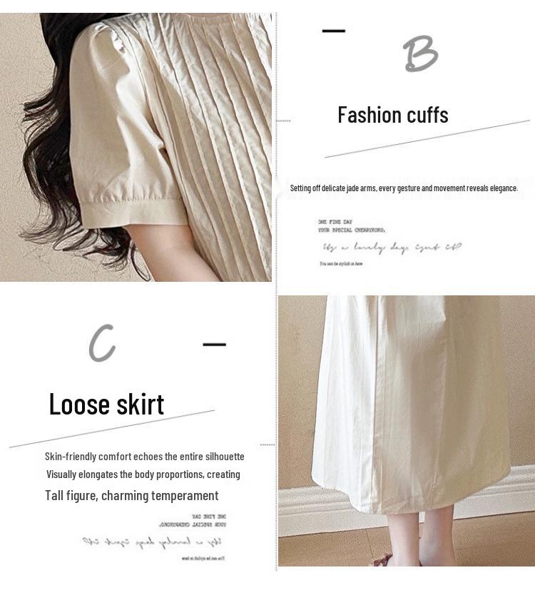 2026 Summer Korean Style Maternity Dress: Chic, Loose, Simple Design in High-Grade Plus Size