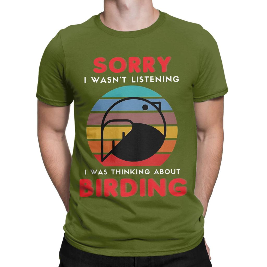 Funny Funny Graphic 100 Cotton Tshirt Sorry I Wasnt Listening I Saw A Bird Tees Tops For Unisex