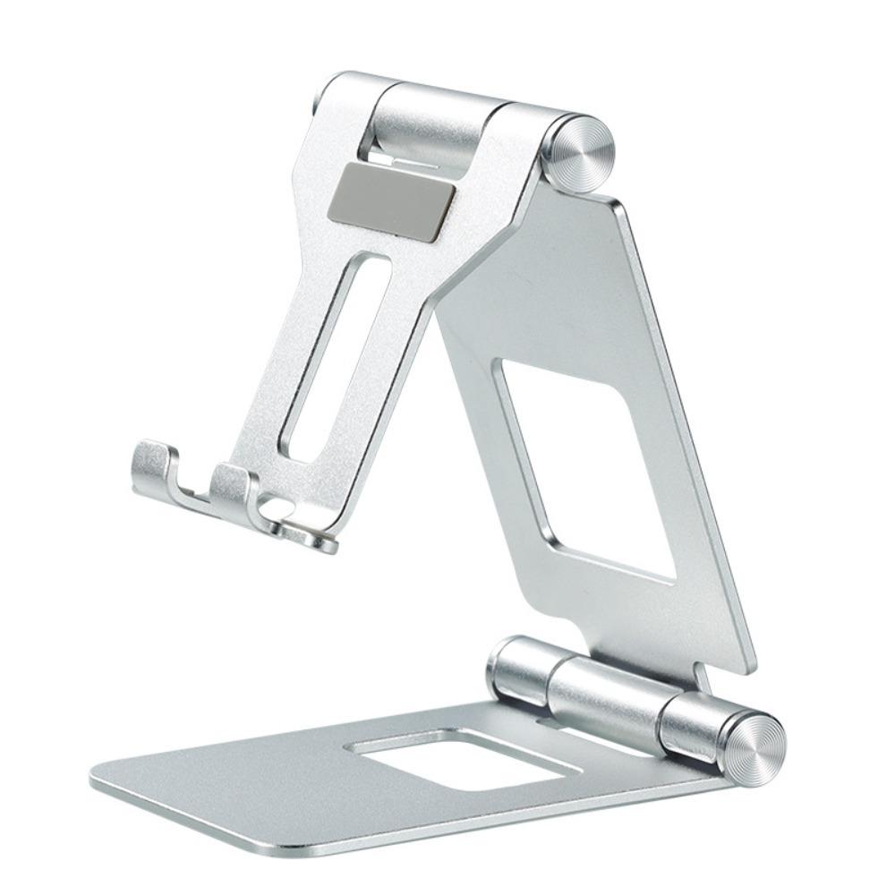 

Aluminum Alloy Desktop Holder Stand Silicone Folding Stand Portable Mobile Phone Stand Desktop срібний