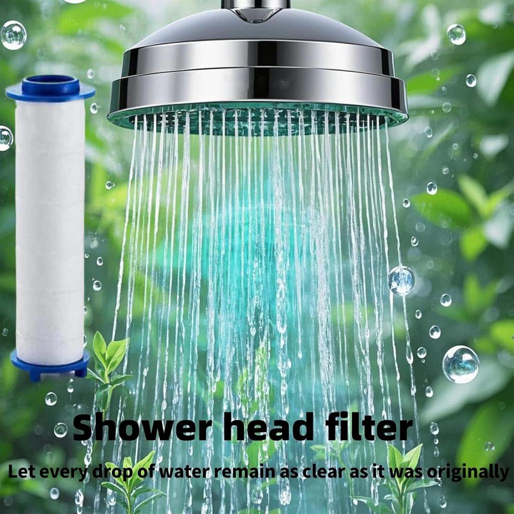 10 Pcs Ion Drops Shower Head Filters, Showerhead Filters, PP Cotton Replacement Cartridge, Suitable for Various Specifications of Shower Heads