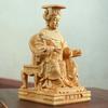 Natural Boxwood Chinese Goddess Mazu Statue Traditional Culture Mazu  Wooden Carvings Sea Goddess Home Room Decoration Figurines