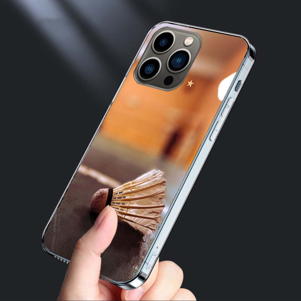 Badminton Sport Phone Case For Iphone 16E 15 Pro 14 Plus 17E 16 17 Pro Max Air 11 12 13 Mini Shockproof Capa Cute Cover TPU C