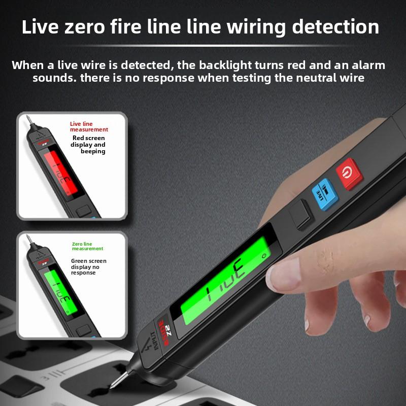 Smart Digital Non-Contact AC Voltage Tester Pen with Live/Neutral Wire Identification & Break Point Finder for Electricians