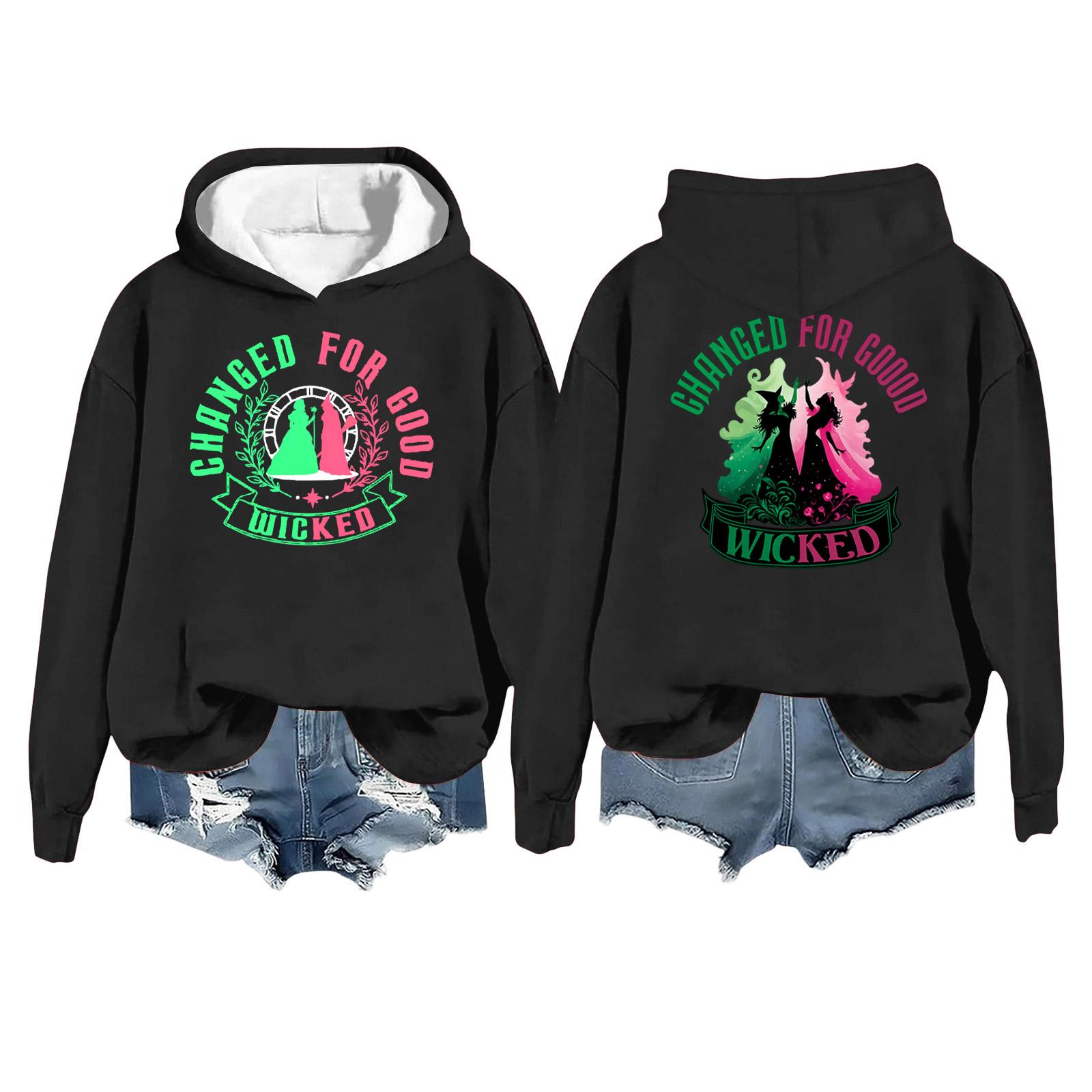 

Женская модная повседневная толстовка с длинным рукавом, свободная, с принтом, спортивная, с длинным рукавом, с капюшоном M чёрный