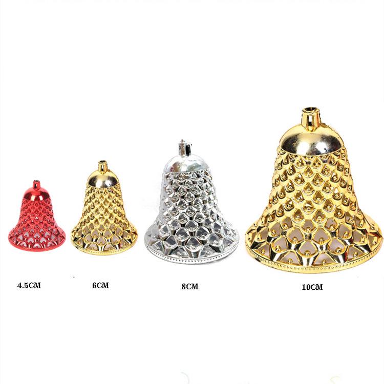 Hot Selling Christmas Tree Yuanbao Jingle Bell Decorations - Hollowed-Out Bell Pendants