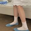 Female Spring and Summer Sweet Curled Fringe Boneless Cotton Socks
