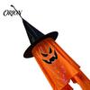 Halloween Yard Art for Decoration Hanging Ghost Decor with Wizard Hat, LED Light Up Colorful Lights Patio Windsock Porch Yard, Outdoor Spooky