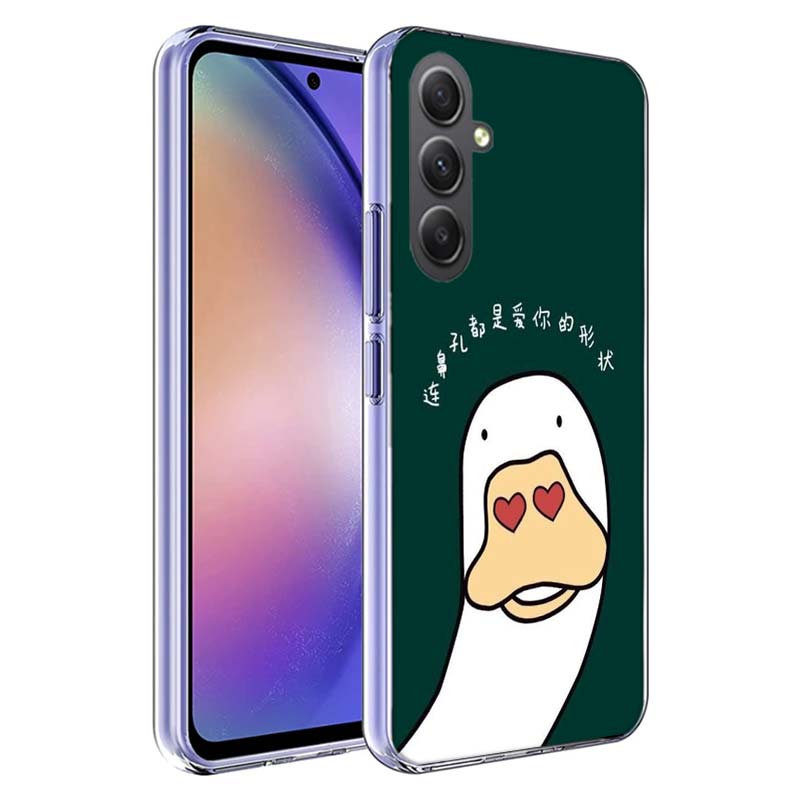 Cute Cartoon Duck Phone Case for Samsung A17 A37 A57 A07 A16 A26 A36 A56 A06 A02S A12 A22 A32 A52S A04S A14 A24 A34 A54 A03 A13