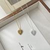 Korean Version of Internet Celebrity Ins Style Simple Fashion S925 Love Zirconium Necklace Female Heart-shaped Clavicle Chain