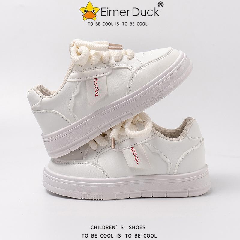 Girls Board Shoes 2025 Spring New Little White Shoes Breathable Girls Sports Shoes Primary School Students Women's Shoes Children's Shoes