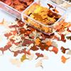 Colorful Ginkgo Leaf Nail Glitter Sequins Mixed Shiny Fallen Leaf Flakes DIY Autumn Nail Art Decoration Accessories Tool