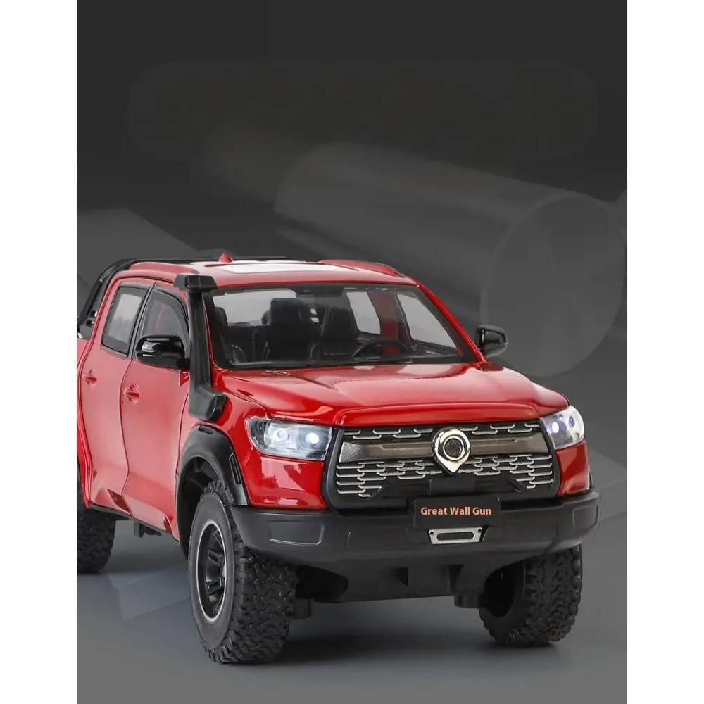 1/24 Great Wall Motor POER Pickup Alloy Diecast Off-road Vehicles Car Model Outdoor Display Collection Ornaments Birthday Gifts