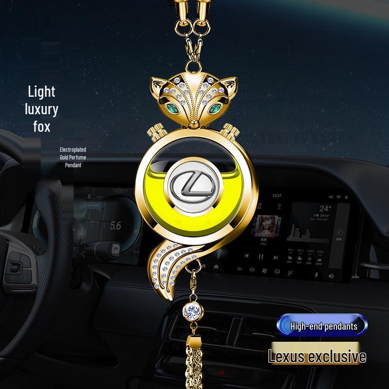 Crystal Rearview Mirror Air Freshener: Long-lasting Fragrance Pendant for Car Interior Decoration