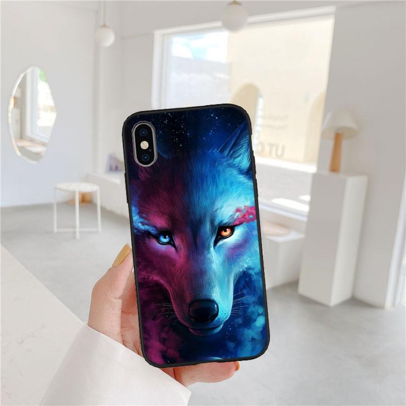 LO7 Animal Wolf Soft Shell Phone Case for Redmi Note 10 11 12 Pro Max 10S 10C 10T 11A 11S 12S 12C