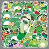 50 Cartoon Frog Waterproof Stickers: Perfect for Scooters, Laptops, Cars, and Motorcycles