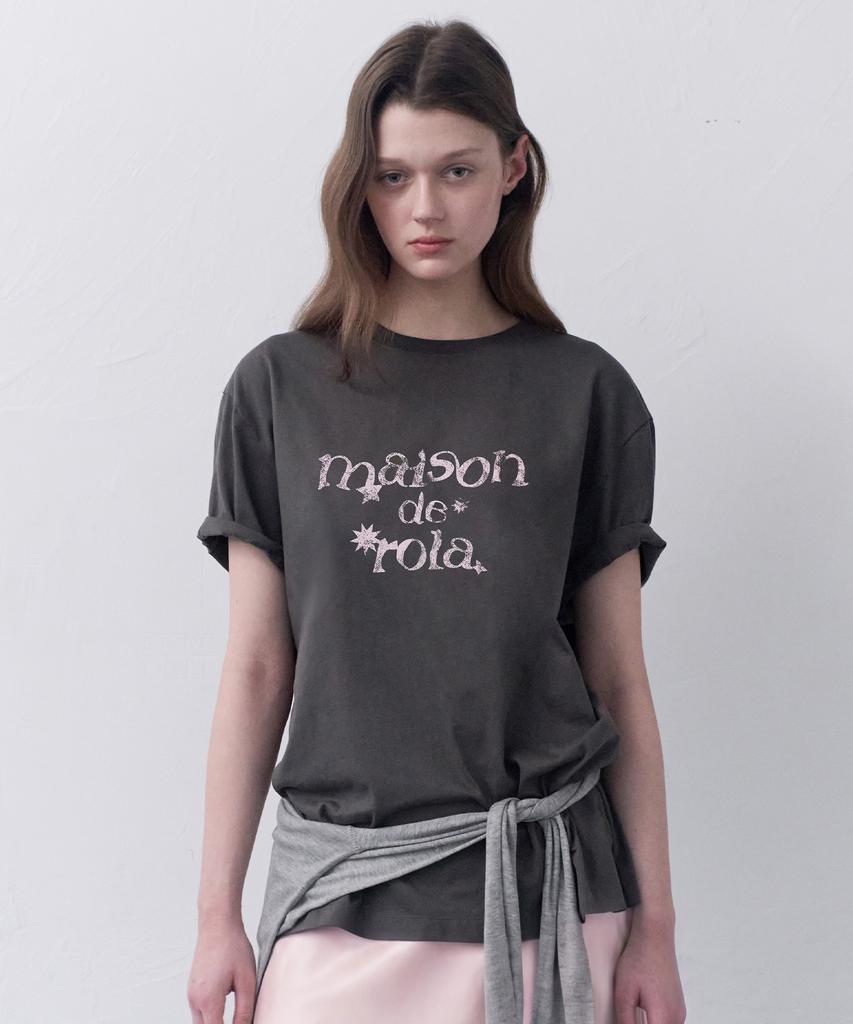 ROLAROLA Maison De Rola Oversized T-Shirt Charcoal