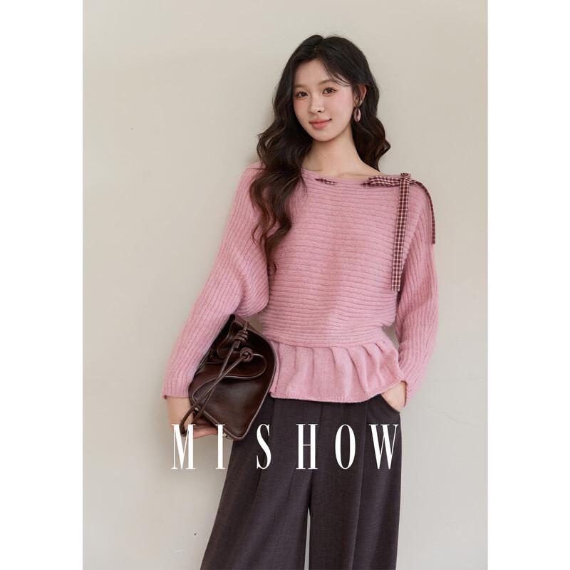 Mêxiù Women s Ruffled Trim Long Sleeve Knit Top S