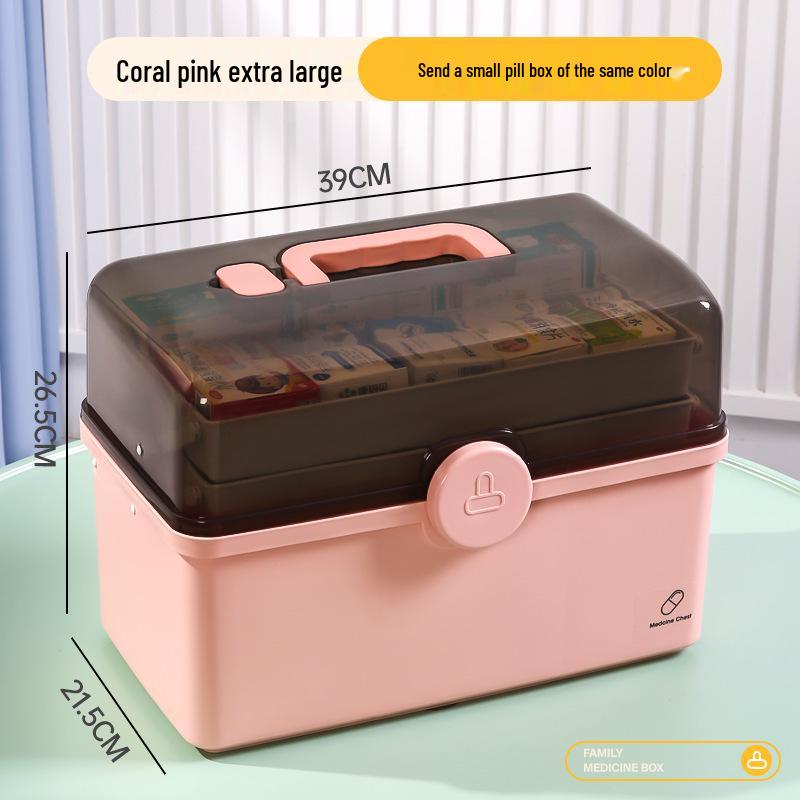 Boîte de Rangement Médical Domestique Extra-Large Multicouche Star You