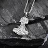 Stainless Steel Thor Hammer Necklace for Men, Viking Sheep Head Hammer Pendant,Vintage Punk Jewelry Gift