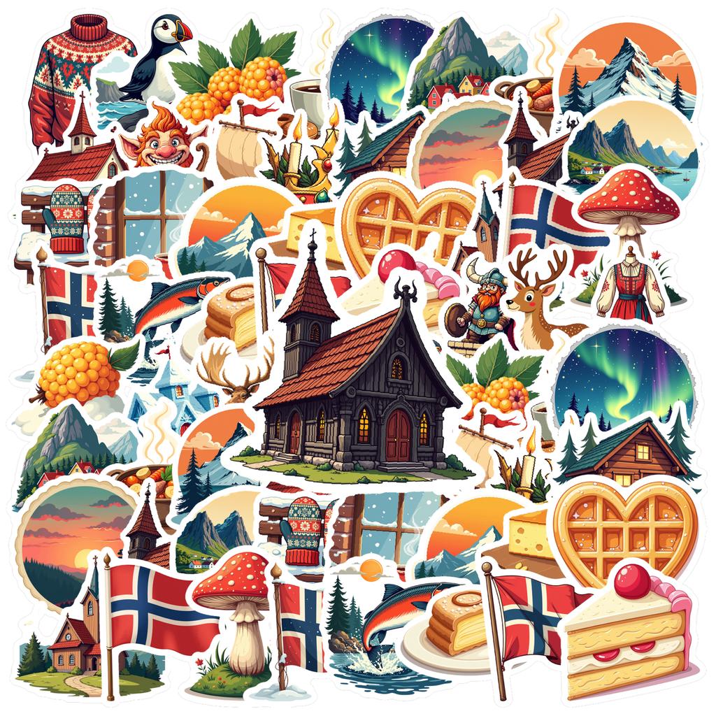 35-100pcs Nordic Charming Stickers Scrapbooking Stickers Aesthetic Retro Graffiti Waterproof Stickers For Planner Diary Decor