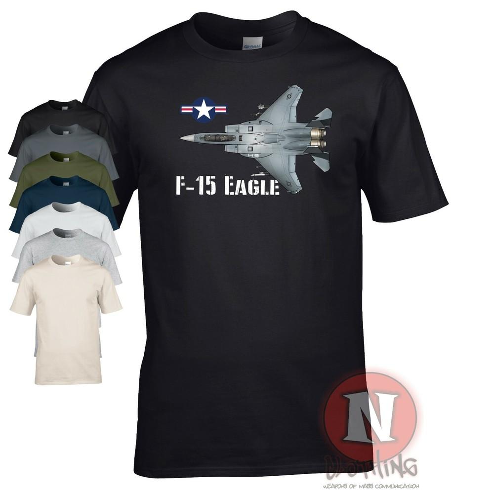 Camiseta F-15 EAGLE De Caza Estadounidense Avión De Guerra USAF